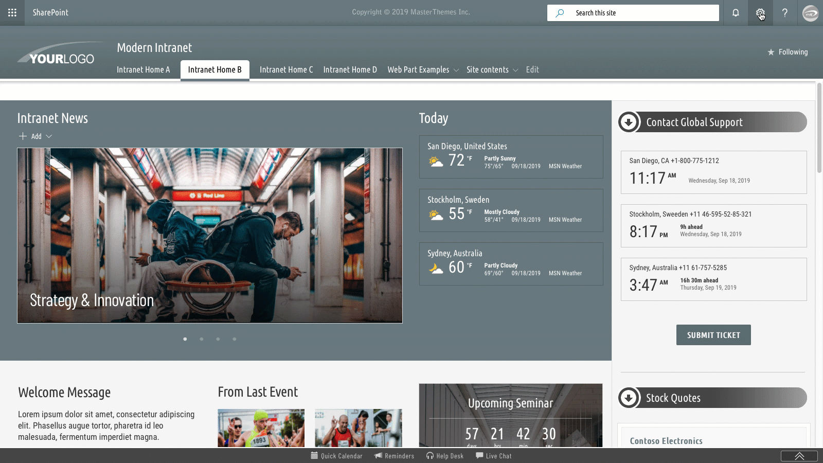 Take a tour of our theming solutions and templates for modern SharePoint Online, Office 365, and SharePoint On-Premises. Learn more about sharepoint, sharepoint online, modern sharepoint, sharepoint o365, sharepoint office365, intranet templates, sharepoint intranet templates, office365, sharepoint site designs, sharepoint templates, sharepoint themes, modern templates, communication templates, modern themes, SPFx templates, sharepoint 2019 themes, custom themes, templates, responsive themes, responsive design, theme, themes, custom themes, masterpage, masterpages, master pages, sharepoint layouts, and sharepoint branding.