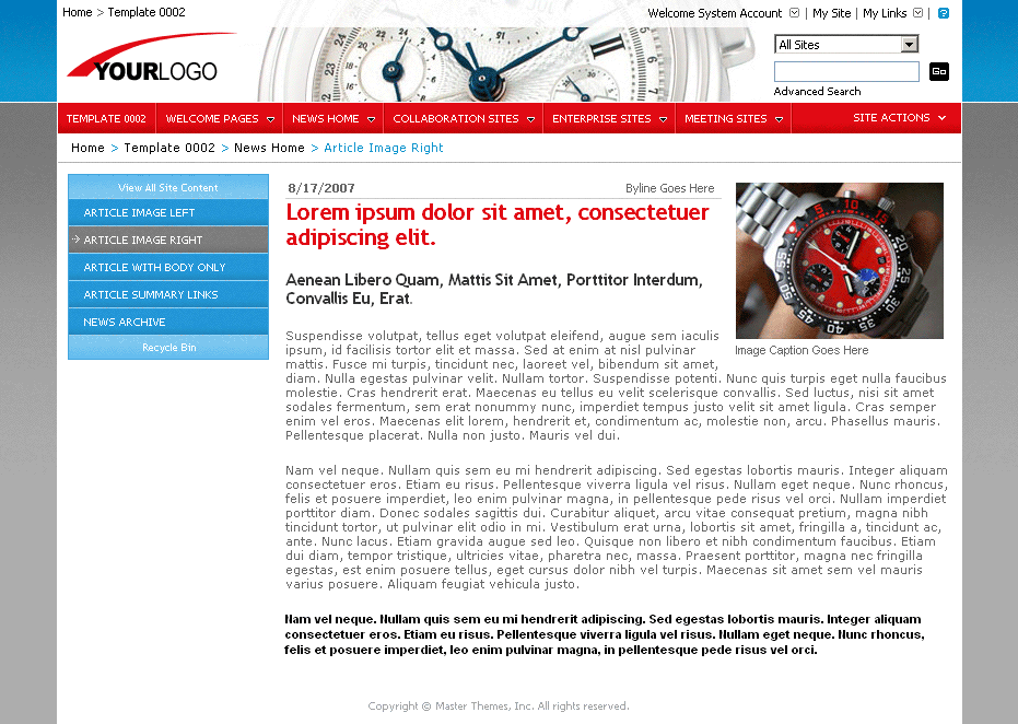 SharePoint Theme - SharepointPackages.Com
