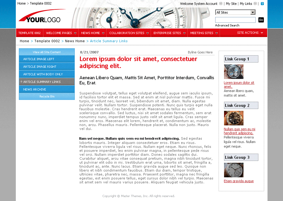 SharePoint Theme - SharepointPackages.Com