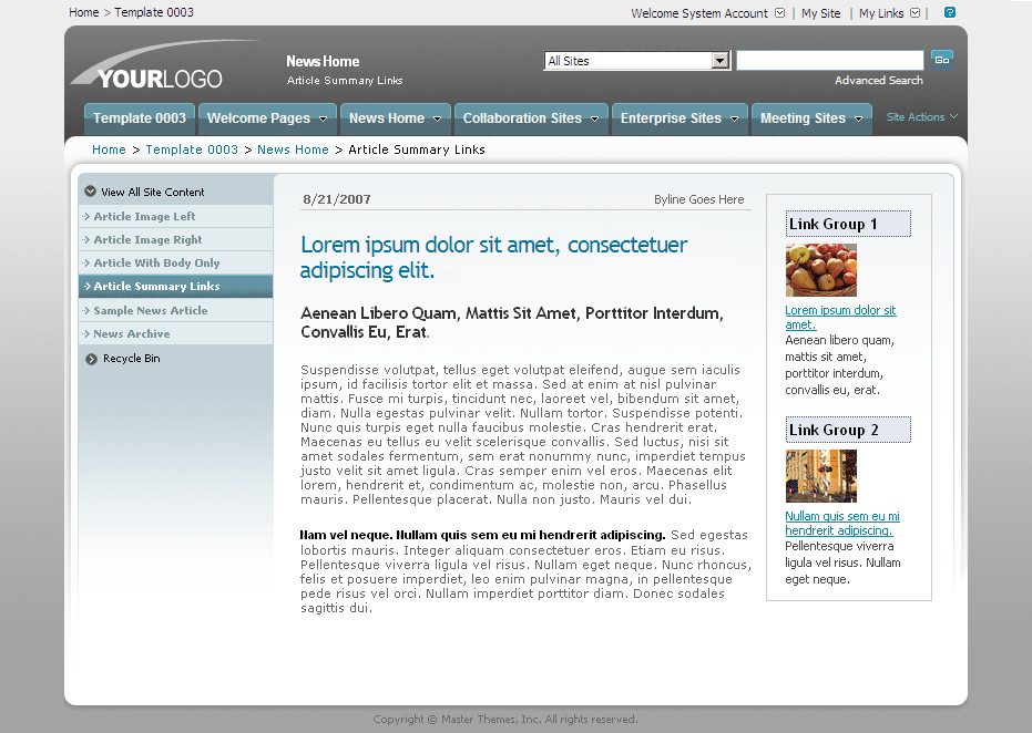 SharePoint Theme - SharepointPackages.Com