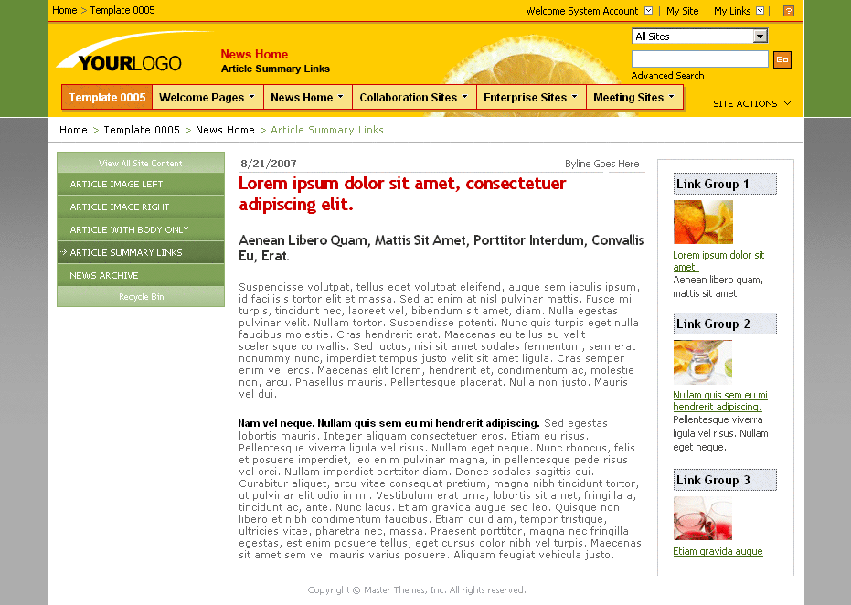SharePoint Theme - SharepointPackages.Com