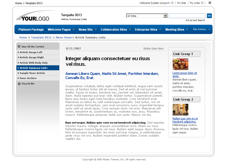 SharePoint Theme - SharepointPackages.Com