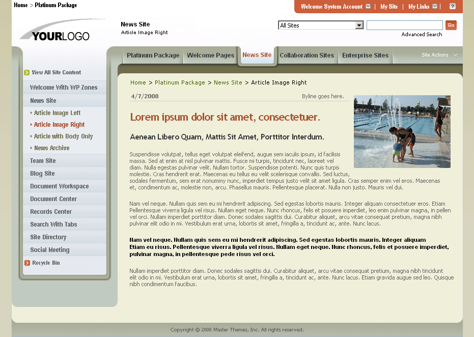 SharePoint Theme - SharepointPackages.Com