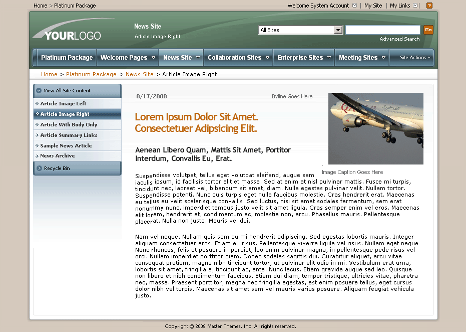 SharePoint Theme - SharepointPackages.Com