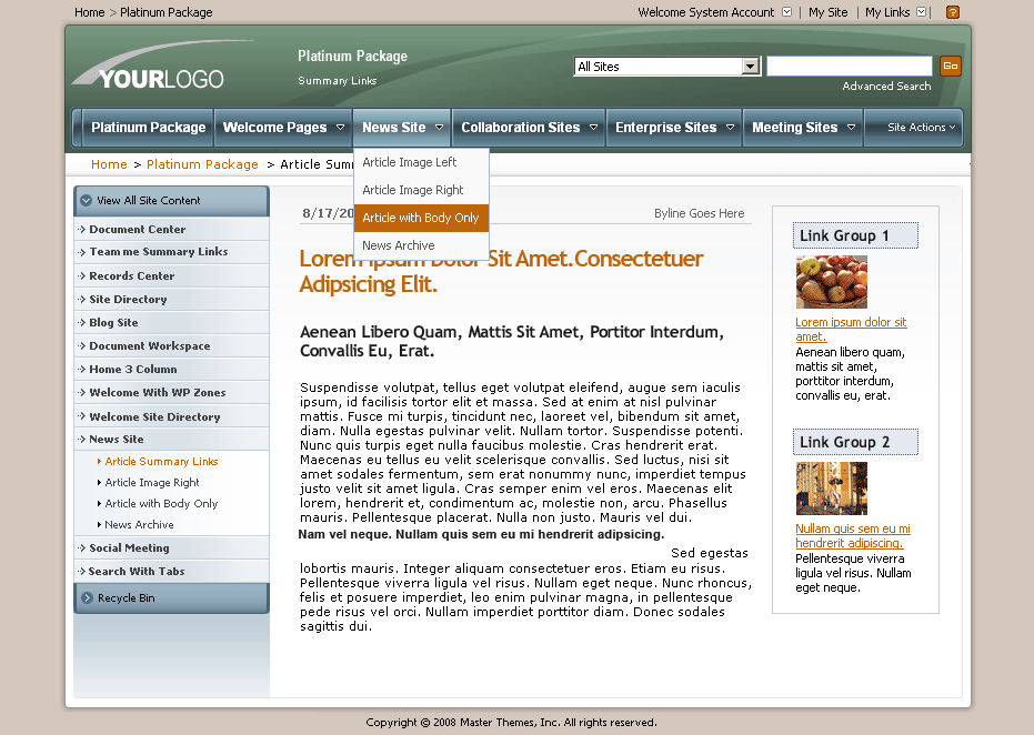 SharePoint Theme - SharepointPackages.Com