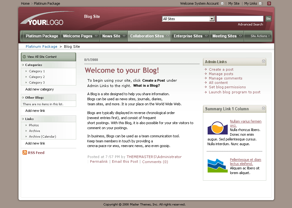 SharePoint Theme - SharepointPackages.Com