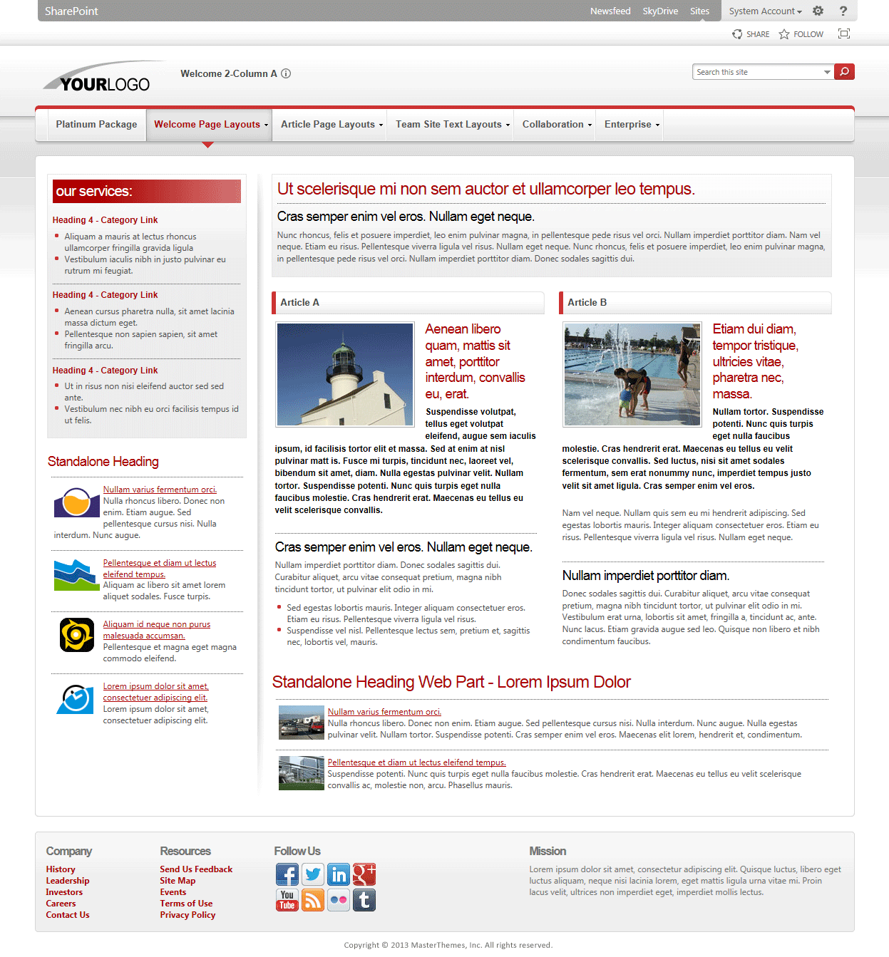 <h1>SharePoint 2013 Theme - SharepointPackages.Com