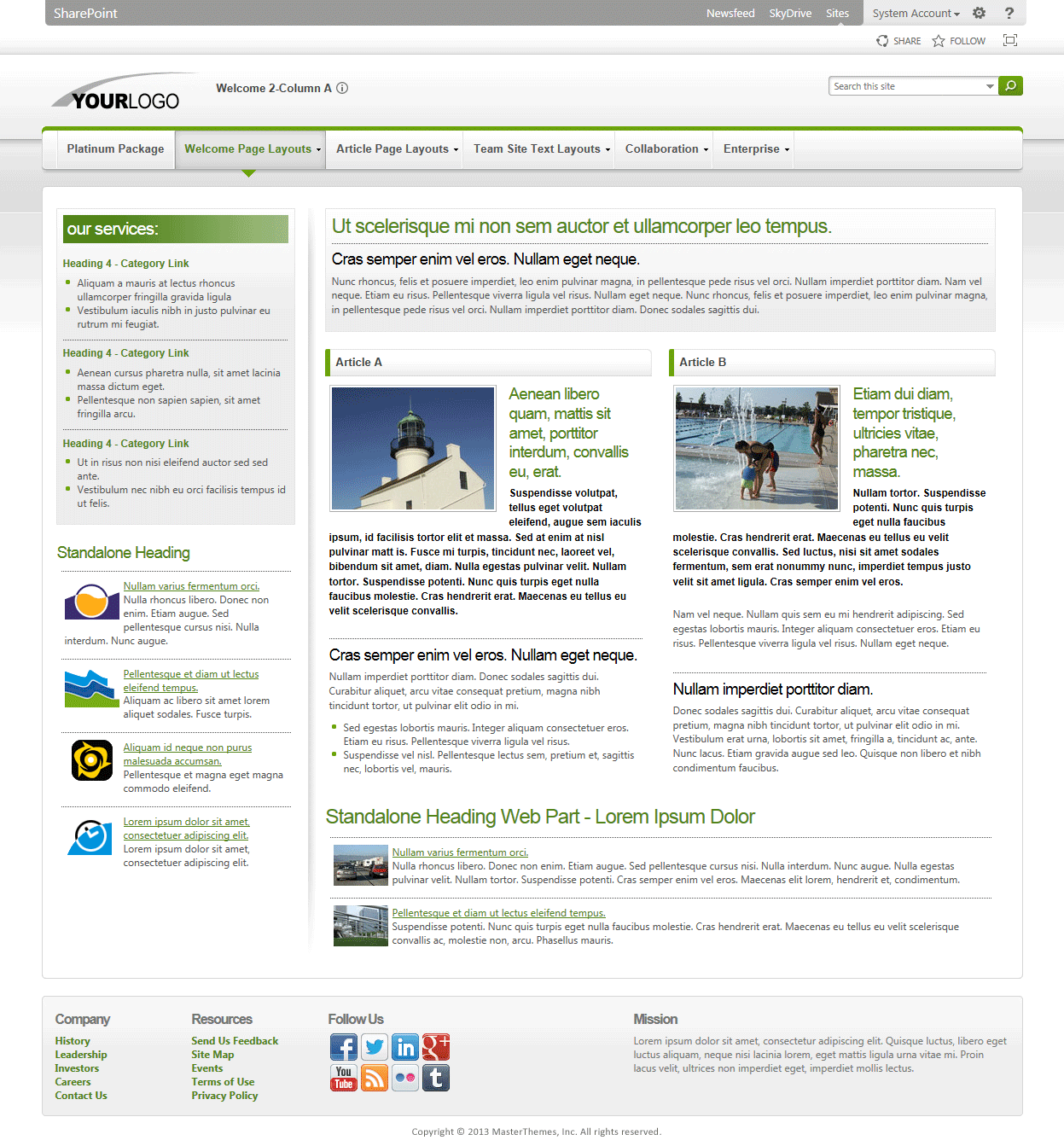 <h1>SharePoint 2013 Theme - SharepointPackages.Com