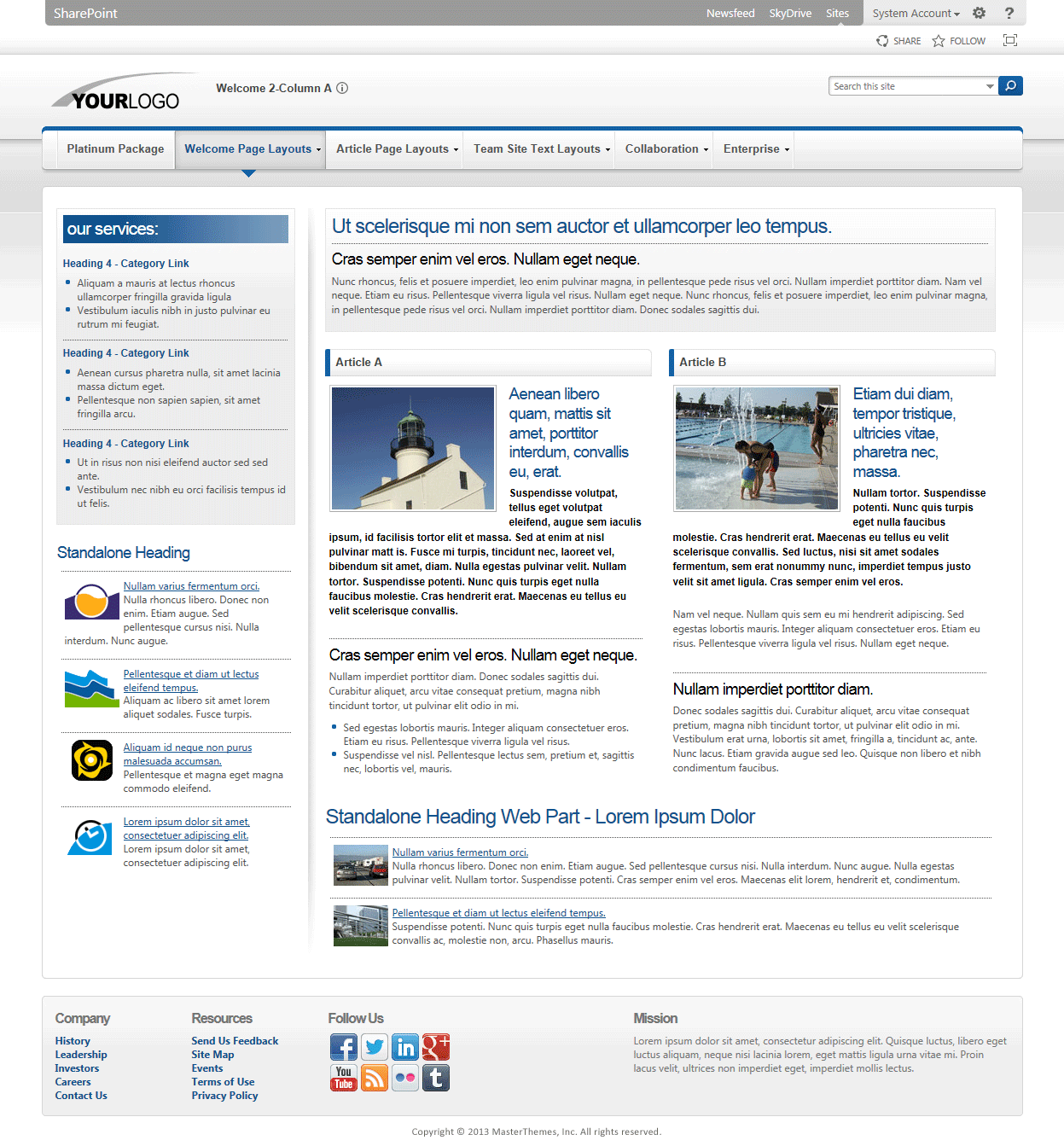 <h1>SharePoint 2013 Theme - SharepointPackages.Com