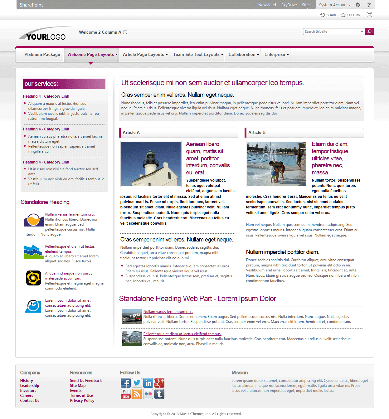 <h1>SharePoint 2013 Theme - SharepointPackages.Com