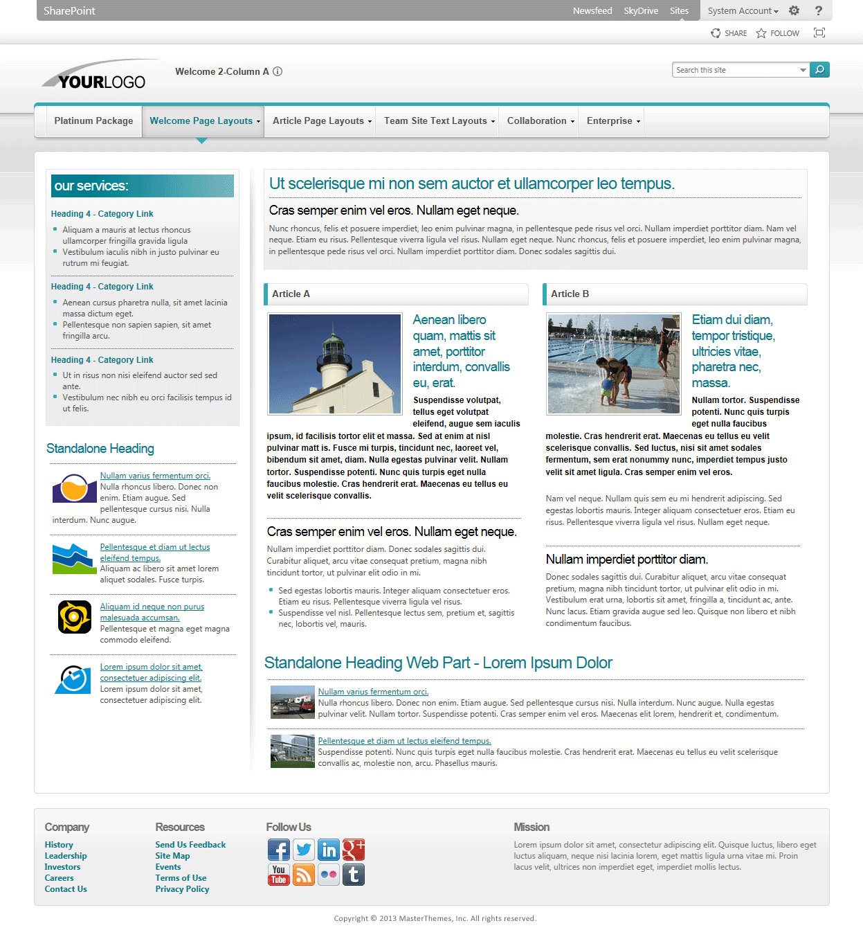 <h1>SharePoint 2013 Theme - SharepointPackages.Com