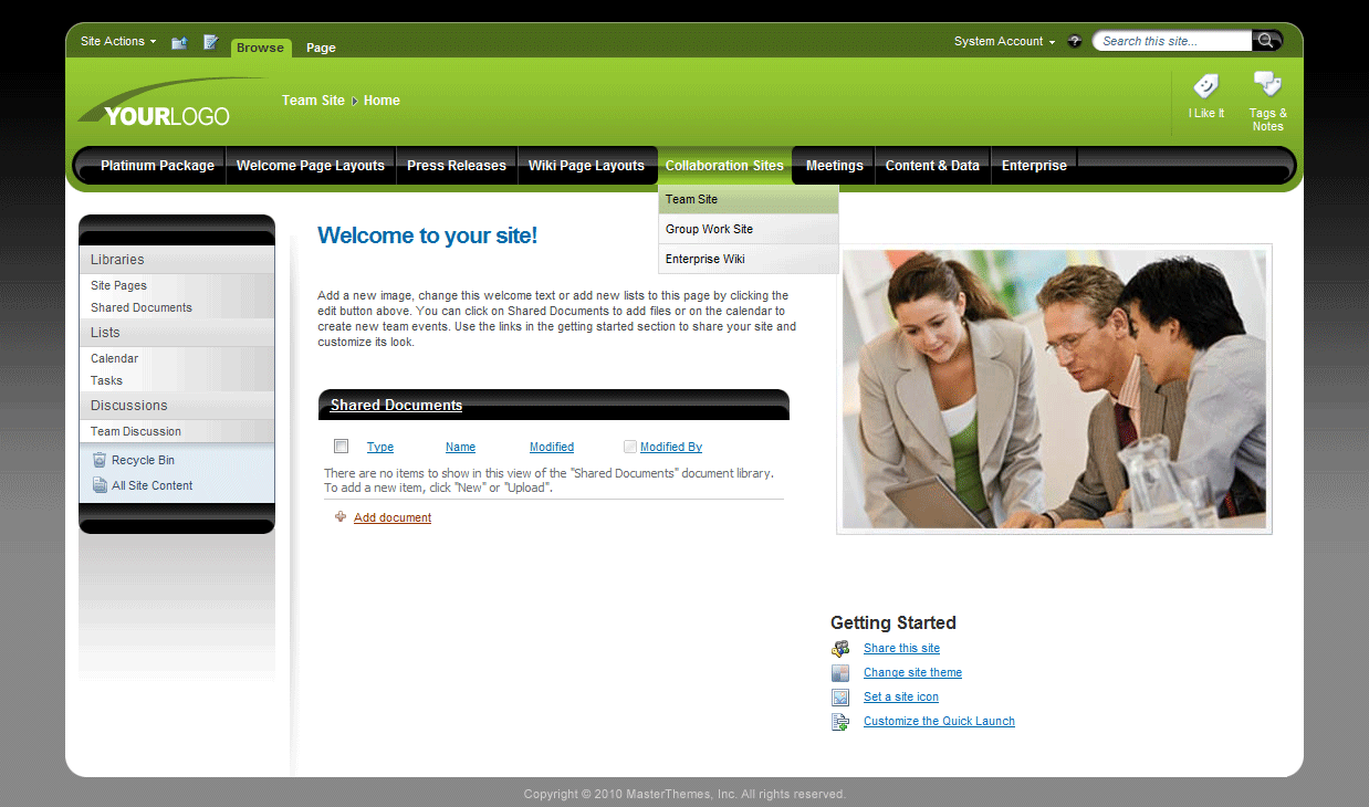 <h1>SharePoint Theme - SharepointPackages.Com