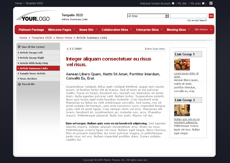SharePoint Theme - SharepointPackages.Com