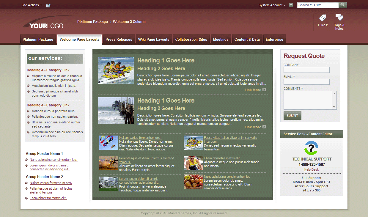 <h1>SharePoint Theme - SharepointPackages.Com