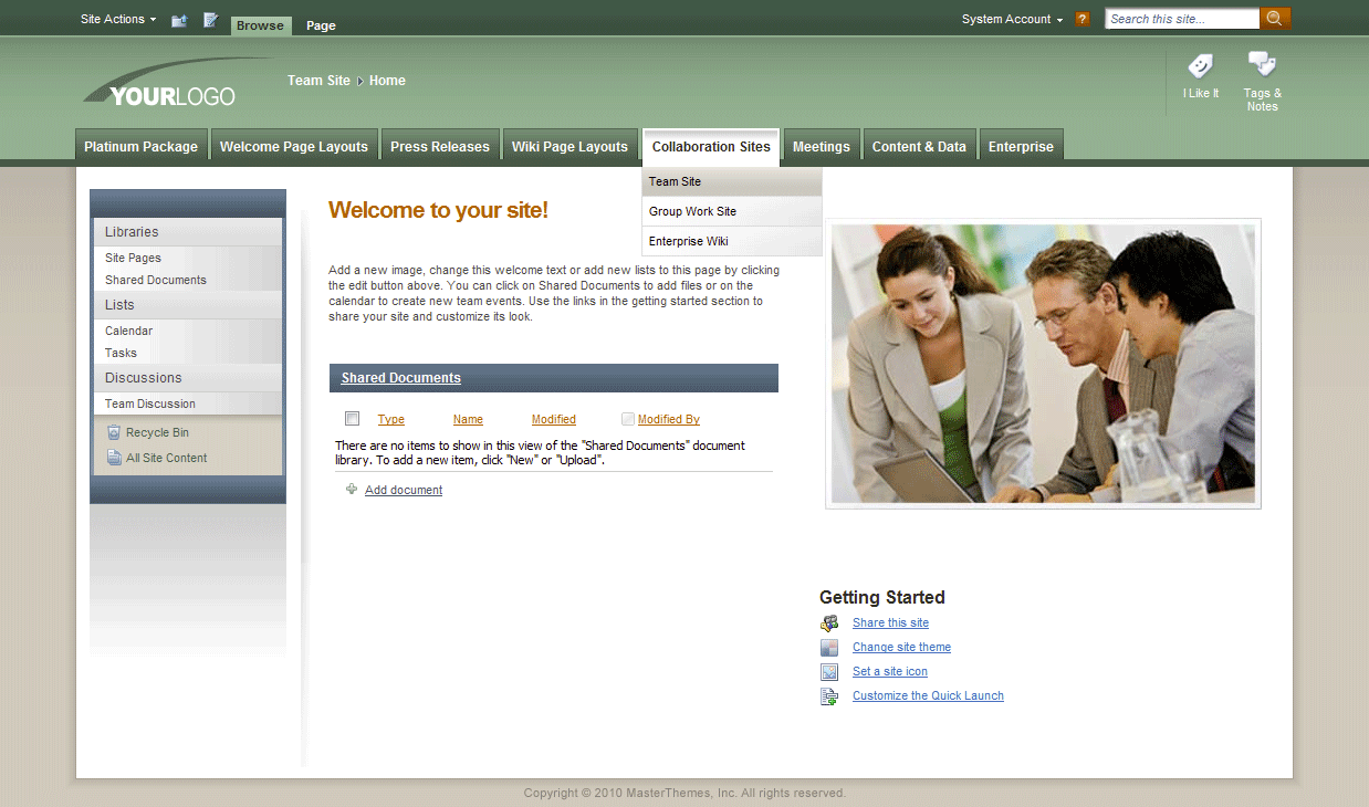 <h1>SharePoint Theme - SharepointPackages.Com