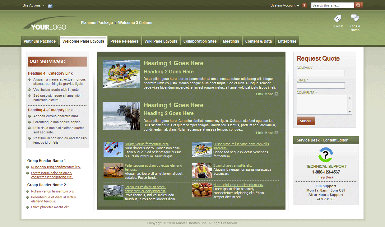 <h1>SharePoint Theme - SharepointPackages.Com