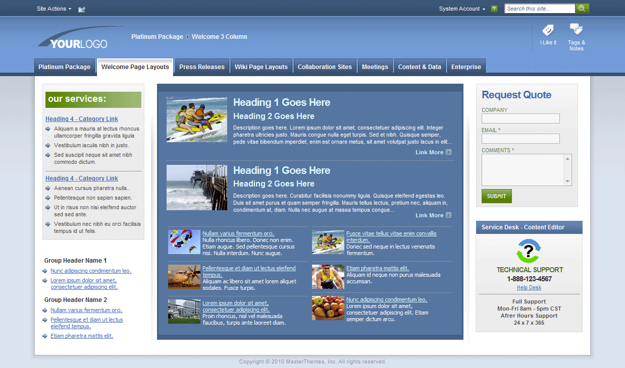 <h1>SharePoint Theme - SharepointPackages.Com